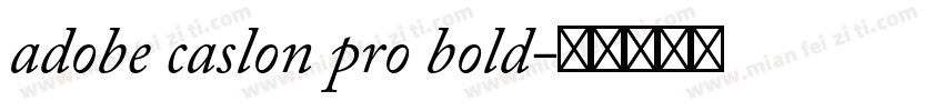 adobe caslon pro bold字体转换